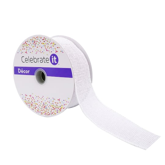 12 Pack: 1.5" x 30ft. Faux Burlap Wired Ribbon by Celebrate It™